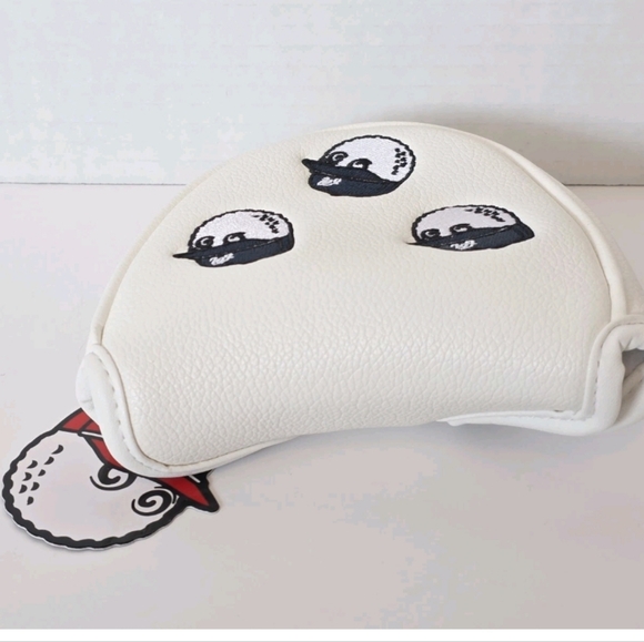 Malbon Golf Club Mallet Putter Headcover White Magnetic NEW - Picture 7 of 11